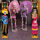 Day of The Dead Decorations Dia de Los Muertos Banner Mexican Party Decorations Porch Sign Day The Dead Banner Hanging Flag Party Decoration