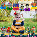 12 Pieces Day of the Dead Honeycomb Centerpieces | Dia De Los Muertos Table Decorations Sugar Skull Party Table Topper Cutout
