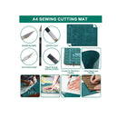 welltop Rotary Cutter Set | 96 PCS Quilting Kit 45mm Fabric Cutters Kit with 5 Extra Blades A4 Cutting Mat Acrylic Ruler