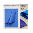 Blue Felt Fabric Sheets | Set of 50 | 8.3 x 11.8 inches | 10 Tones