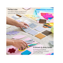 Felt Fabric Sheets | Set of 50 | 8.3 x 11.8 inches | 10 Brown & Gray Colors