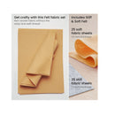 Felt Fabric Sheets | Set of 50 | 8.3 x 11.8 inches | 10 Brown & Gray Colors