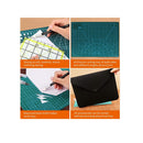 Swiftrans 90 PCS Rotary Cutter Kit | 45mm Rotary Cutter Tool Kit with 5 Extra Blades | A4 Cutting Mat