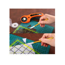 96 PCS Rotary Cutter Kit | 45mm Rotary Cutter Tool Kit with 5 Extra Blades | Cutting Mat | Patchwork Ruler