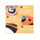 96 PCS Rotary Cutter Kit | 45mm Rotary Cutter Tool Kit with 5 Extra Blades | Cutting Mat | Patchwork Ruler