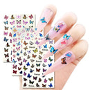 5 Pcs Butterfly Nail Art Stickers | 3D Self Adhesive Butterflies Nail Decals Nail Decoration Stickers For Gel Polish Acrylic Nails