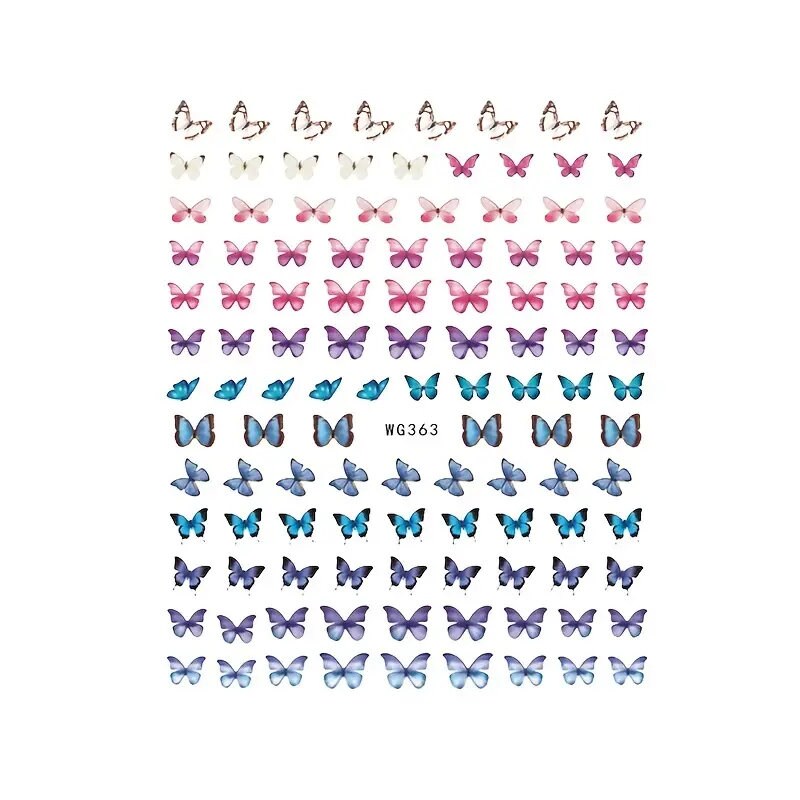 Dornail 30 Sheets Butterfly Nail Stickers Flower Nail Water Transfer Sticker  Nail Decals Summer Nail Art Sticker Nail Designs Nail Decorations Nail Art  Accessories : Amazon.in: Beauty