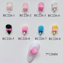 30 Pcs Nail Art Decorations Mixed Peplum Cartoon Candy Shaped Resin Accessory Nail Art Accessory 3D Accessory