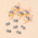 10 Pcs Nail Charms 3D Bow Nail Art Charms Alloy Gems For Nails DIY Art Decorations Supplies