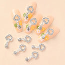 10 Pcs Nail Charms 3D Hollow LOVE Nail Art Charms Alloy Gems For Nails DIY Art Decorations Supplies