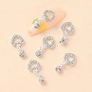 10 Pcs Nail Charms 3D Hollow LOVE Nail Art Charms Alloy Gems For Nails DIY Art Decorations Supplies