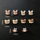 3D Resin Nail Charms Cute Cartoon Little Girl Doll Resin Nail Art Decorations Ornament Jewelry DIY Manicure Design Accessories 20 Pcs