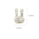 3D Rabbit Shape Nail Art Charms | Golden Metal Rabbit With Artificial Gem | For Manicure Craft DIY Nail Art Decorations
