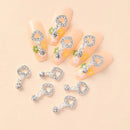 10 Pcs Nail Charms 3D Hollow LOVE Nail Art Charms Alloy Gems For Nails DIY Art Decorations Supplies