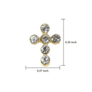 10 Pcs Punk Shiny Cross Nail Art Gemstones | 3D Nails Art Accessories | For Nail Decoration | Manicure Diy Home And Salon