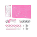 Headley Tools Rotary Cutter Set | 45mm Fabric Cutter | 5 Replacement Rotary Blades | A3 Cutting Mat