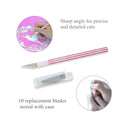 Headley Tools Rotary Cutter Set | 45mm Fabric Cutter | 5 Replacement Rotary Blades | A3 Cutting Mat