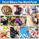 FIXSMITH Acrylic Paint, Set of 12 Colors/Tubes (0.41 oz, 12 ml) with Storage Box | Non Fading, Non Toxic Paints for Artists & Kids