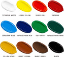 FIXSMITH Acrylic Paint, Set of 12 Colors/Tubes (0.41 oz, 12 ml) with Storage Box | Non Fading, Non Toxic Paints for Artists & Kids
