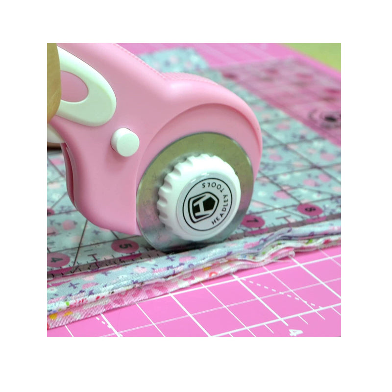 Pink 45mm Sewing & Quilting Rotary Cutter Set With Blades