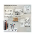 Disposable Fountain Pens | Pack of 12 | Medium 0.9-mm Nib | Smooth-Writing Quick-Drying Black Ink Pen