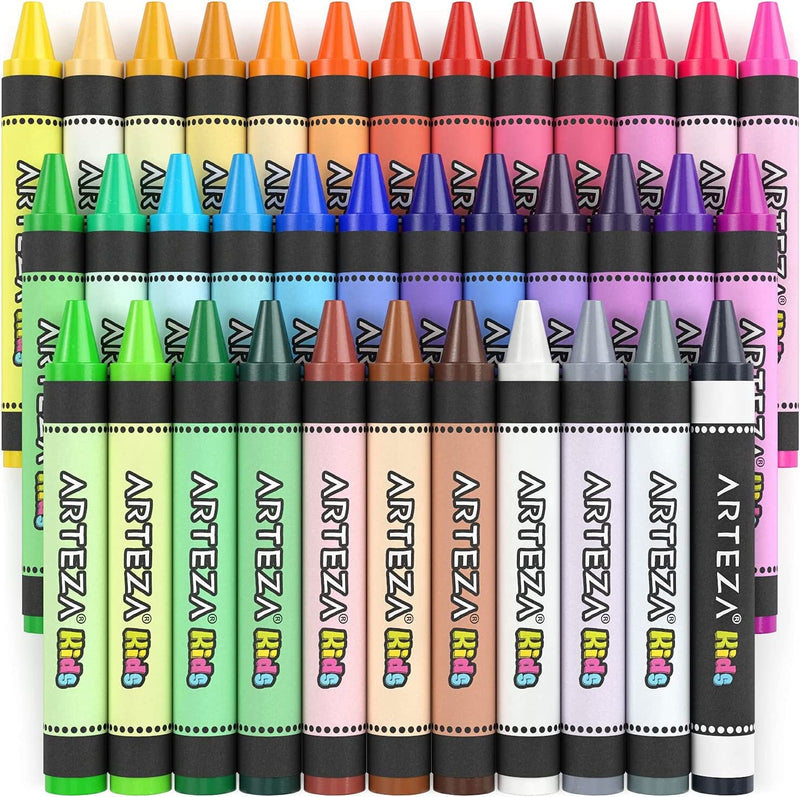 PLAYBEA 18 Colors Jumbo Crayons for Kids Ages 2-4 - Non Toxic