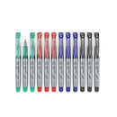 Disposable Fountain Pens | Set of 12 | 4 Basic Colors | Smooth-Writing Quick-Drying Calligraphy Ink Pen