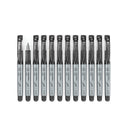 Disposable Fountain Pens | Pack of 12 | Medium 0.9-mm Nib | Smooth-Writing Quick-Drying Black Ink Pen