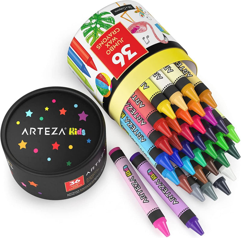 Arteza Kids Wax Crayons, 72 Pieces - 2 Pack