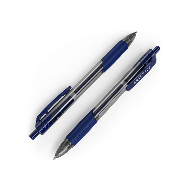 Gel Pens | Set of 24 Blue Roller Ball Bullet Journal Pens | Quick-Drying Ink