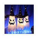 Outdoor Halloween Decorations | Hanging Lighted Glowing Ghost Witch Hat | 3 Pieces | 31.5 Inch