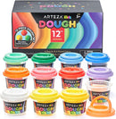 Kids Play Dough | 6 Pastel and 6 Bright Colors | 2.8-oz Tubs | Soft, Air-Tight Containers