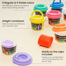 Kids Play Dough | 12 Bright Colors | 2.8-oz Tubs | Soft, Air-Tight Containers