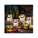 Outdoor Halloween Decorations | Hanging Lighted Glowing Ghost Witch Hat | 3 Pieces | 31.5 Inch