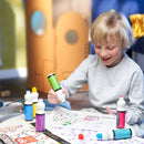 Kids Dot Markers and Kids’ Activity Book | 6 Nontoxic Bingo Daubers | 50-Page Book with Alphabet, Numbers, and Shapes