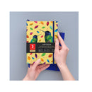 Dotted Journals | Set of 2 | 6 x 8 Inches | 96 Sheets Each | Bird Design and Cobalt Blue