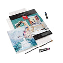 Watercolor Paper Foldable Canvas Pad | 100% Cotton Pulp | Folded Size 7x8.6 Inches | 10 Sheets