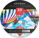Watercolor Paper | 7-Inch Diameter, 20 Round Sheets, 140-lb Drawing Pad for Painting and Sketching | Art Supplies for Mixed Media