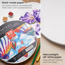 Watercolor Paper | 7-Inch Diameter, 20 Round Sheets, 140-lb Drawing Pad for Painting and Sketching | Art Supplies for Mixed Media