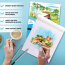 Bellofy 2X Watercolor Paper Pads 9x12 in | Watercolor Sketchbook Journal with Cold Press Watercolor Paper Finish | 130 IB 190 GSM