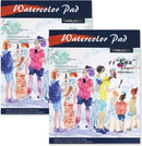TAVOLOZZA 11" x 14" Watercolor Pad | Pack of 2 (66 Sheets), 140 lb (300gsm), Glue Bound, Acid-Free Paper, Art Sketchbook Pad