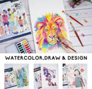 TAVOLOZZA 11" x 14" Watercolor Pad | Pack of 2 (66 Sheets), 140 lb (300gsm), Glue Bound, Acid-Free Paper, Art Sketchbook Pad