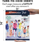 TAVOLOZZA 11" x 14" Watercolor Pad | Pack of 2 (66 Sheets), 140 lb (300gsm), Glue Bound, Acid-Free Paper, Art Sketchbook Pad