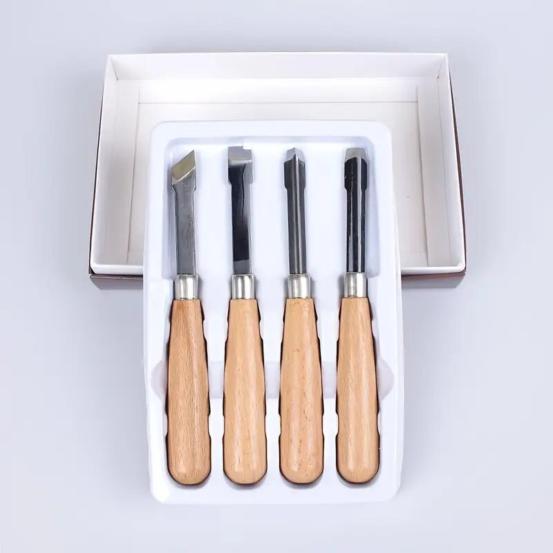 4pcs Carving Tool Set | Woodworking Chisel Carving Knife With Wooden Handle | DIY Carving Props | Beech Carving Tool Set