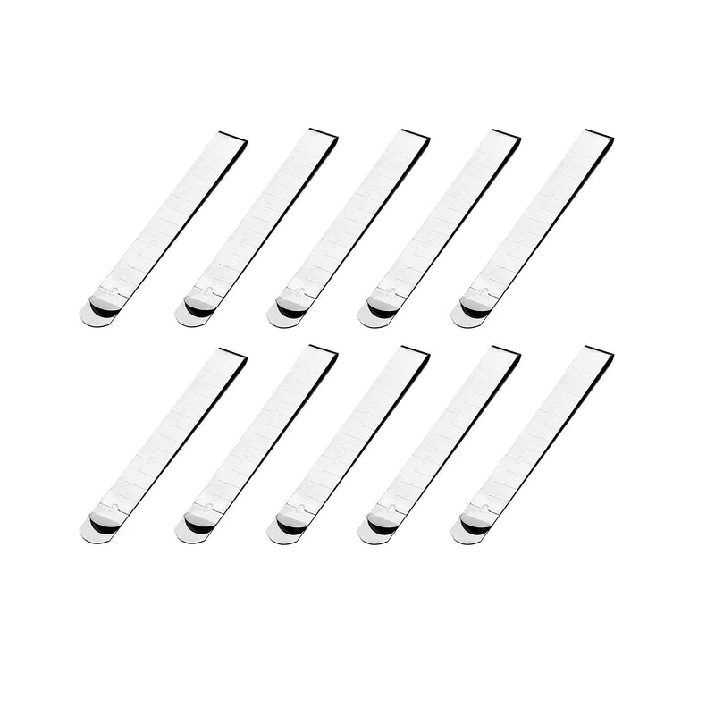 Kare & Kind Stainless Steel Clips -10x Hemming Clips Measurement Ruler