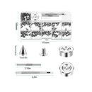 100 Sets 7 mm x 10 mm Punk Spikes Bullet Cone Spikes Rivets and Metal Studs Screw Back Studs with 3 Pieces