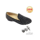 PMLAND 200 Sets/Pairs 9.5mm Silver Cone Spikes Screwback Studs DIY Craft Cool Rivets Punk