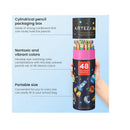 Kids Colored Pencils | Set of 48 | Metallic and Neon Colors | Triangular Pencil Crayons