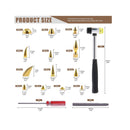 Wokape 153Pcs Screw Back Studs and Spikes Kit with Tools | Gold Mixed Shape Screw Back Bullet Cone Studs and Spikes Rivet Kit