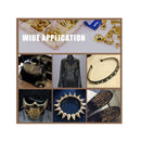 Wokape 153Pcs Screw Back Studs and Spikes Kit with Tools | Gold Mixed Shape Screw Back Bullet Cone Studs and Spikes Rivet Kit